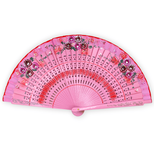 Siciliansk handmålad träfläkt, ca 22 cm hög. Olika färgalternativ (1st) -  2