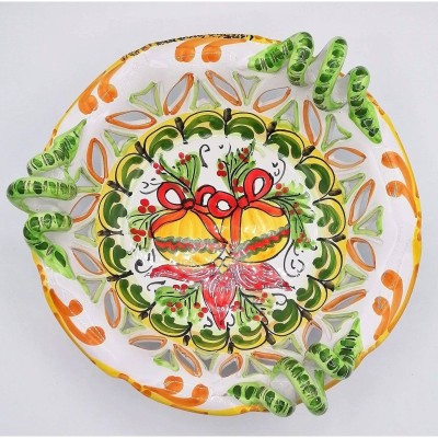 Centerpiece with serpentine handles Christmas decoration - diameter 30 cm - 