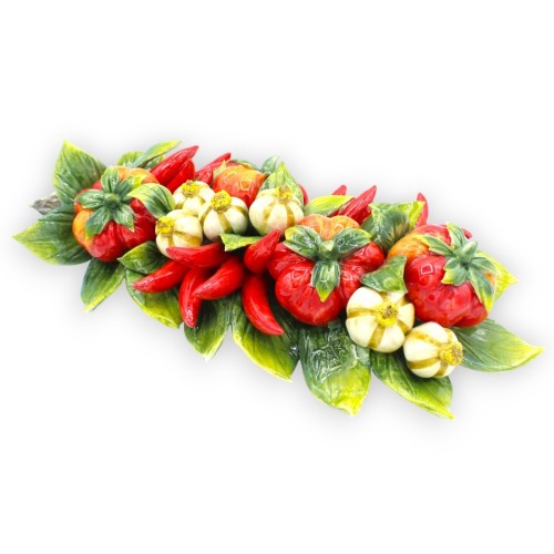 Wiązka z kompozycją pomidorów, czosnku i chilli, wys. 40 x 18 cm ok. MD1 -  2