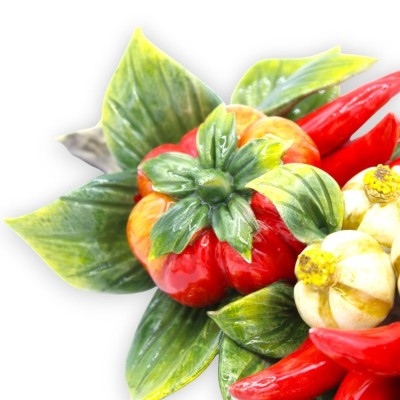 Bundle with composition of tomatoes, garlic and chilli peppers, H 40 x 18 cm approx. MD1 - 