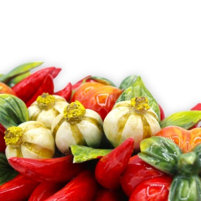 Bundle with composition of tomatoes, garlic and chilli peppers, H 40 x 18 cm approx. MD1 - 