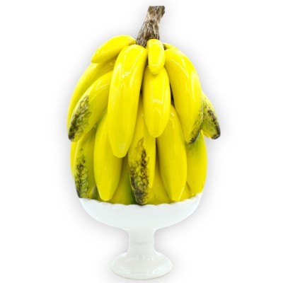Centrotavola casco di banane con gambo, h 35 cm e L 16 cm ca. - 