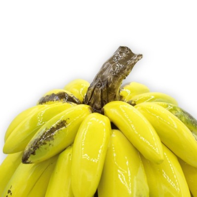 Centralna kiść bananów z łodygą, ze szlachetnej ceramiki - wys. 34 cm i dł. 23 cm ok. - 
