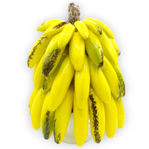 Centre de table bananes avec tige, en céramique fine - H 34 cm et L 23 cm env. - 