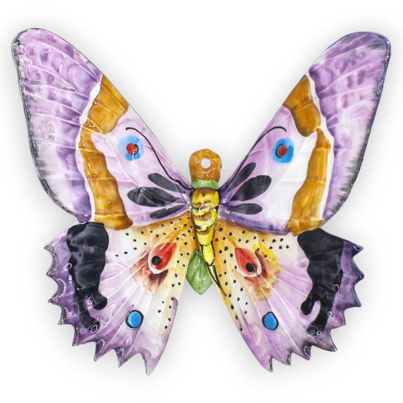 2 papillons décoratifs, sur fil, environ 63 mm, différentes couleurs -   France