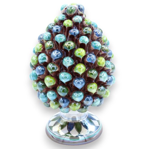 Multicolor Pigna, in Caltagirone-keramiek met parelmoer email - Verschillende maatopties (1st) - 