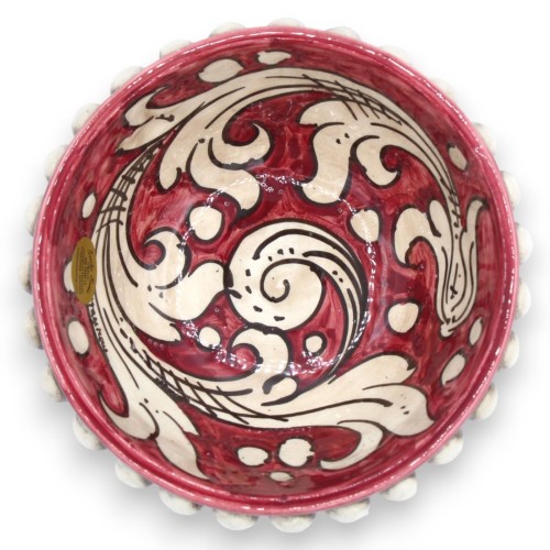 Pignaskål i Caltagirone Keramik, med två storlekar (1 st), Bordeaux -  2