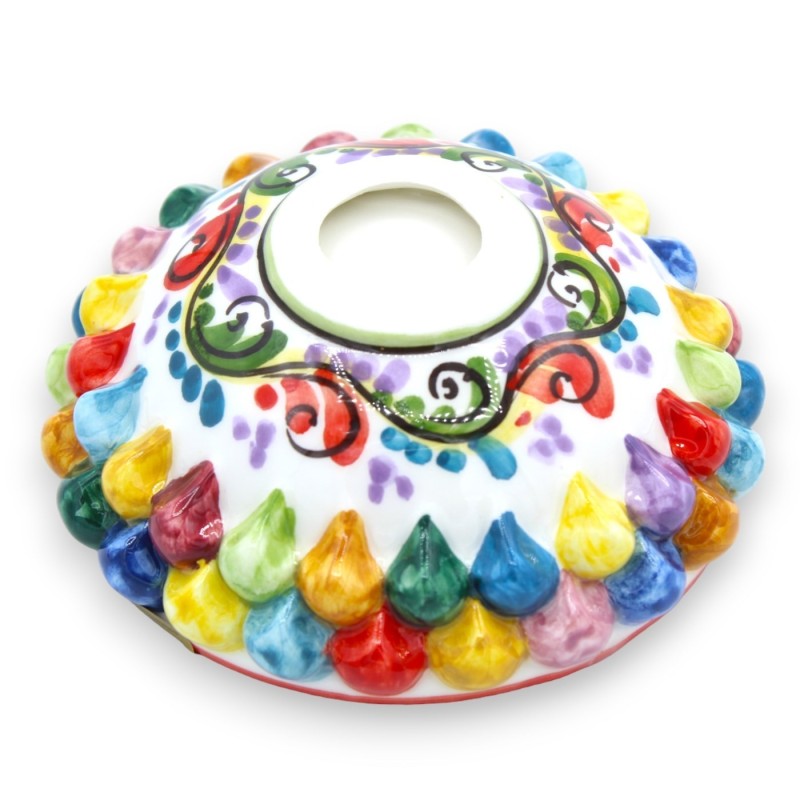 Caltagirone-Keramik-Pigna-Schale, mit zwei Größenoptionen (1 Stück), Harlekin-Mehrfarbig - 