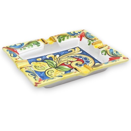Rektangulär keramisk askkopp Caltagirone - l 20 cm x 15 cm (1 st) dekoration och slumpmässig färg -  2