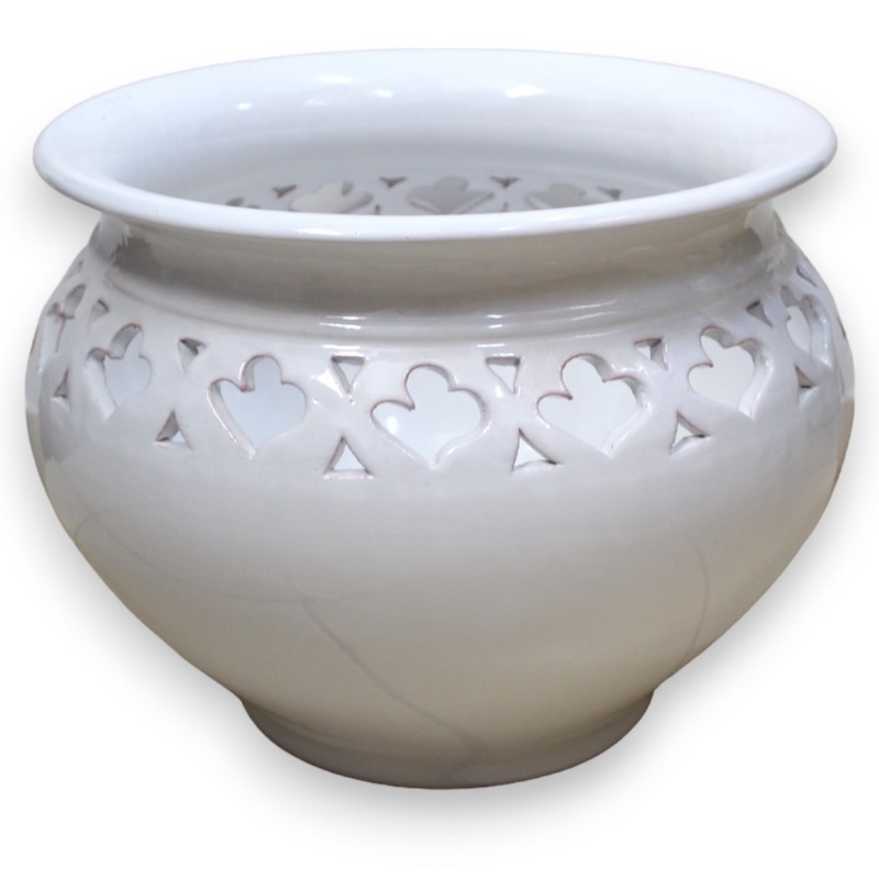 Cachepot Geperforeerde plantenpot, in Caltagirone keramiek, met verschillende maten opties (1st) - 