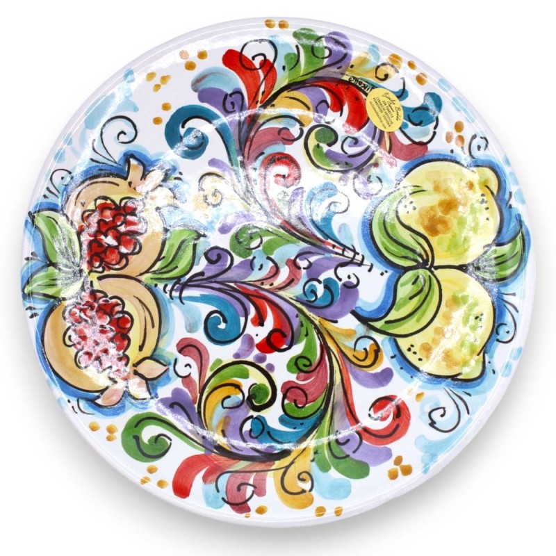 Prato ornamental em cerâmica Caltagirone - Ø 25 cm aprox. (1pc) com três opções de decoração - 