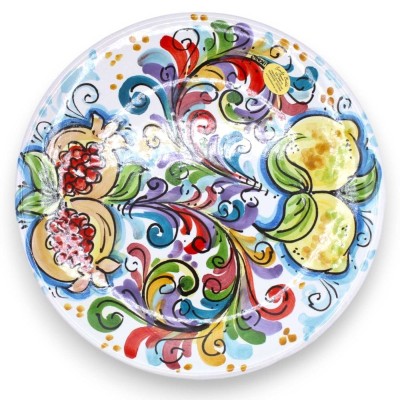 Sierbord in Caltagirone keramiek - Ø 25 cm ca. (1 st) met drie decoratie-opties - 