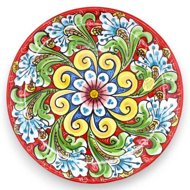 Piatto Ornamentale in ceramica Caltagirone, Ø 25 cm ca. (1pz) con tre opzioni decoro - 