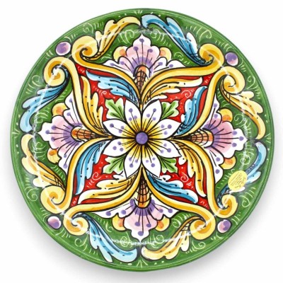 Piatto Ornamentale in ceramica Caltagirone - Ø 25 cm ca. (1Unità) in tre opzioni decoro - 