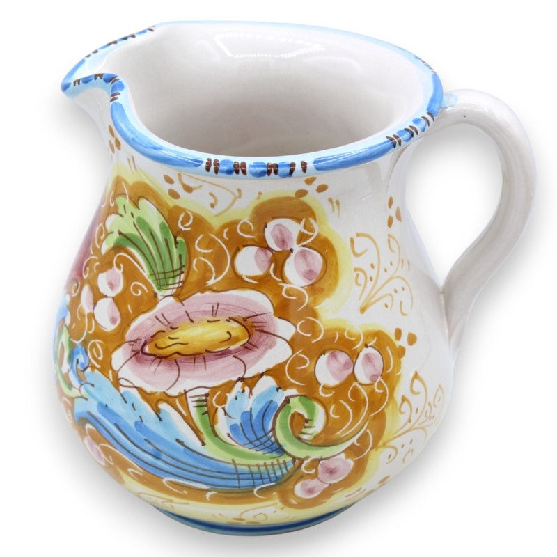 Cannata Siciliana, Brocca in ceramica Caltagirone, con diverse opzioni misura (1Unità) decoro barocco e floreale - 