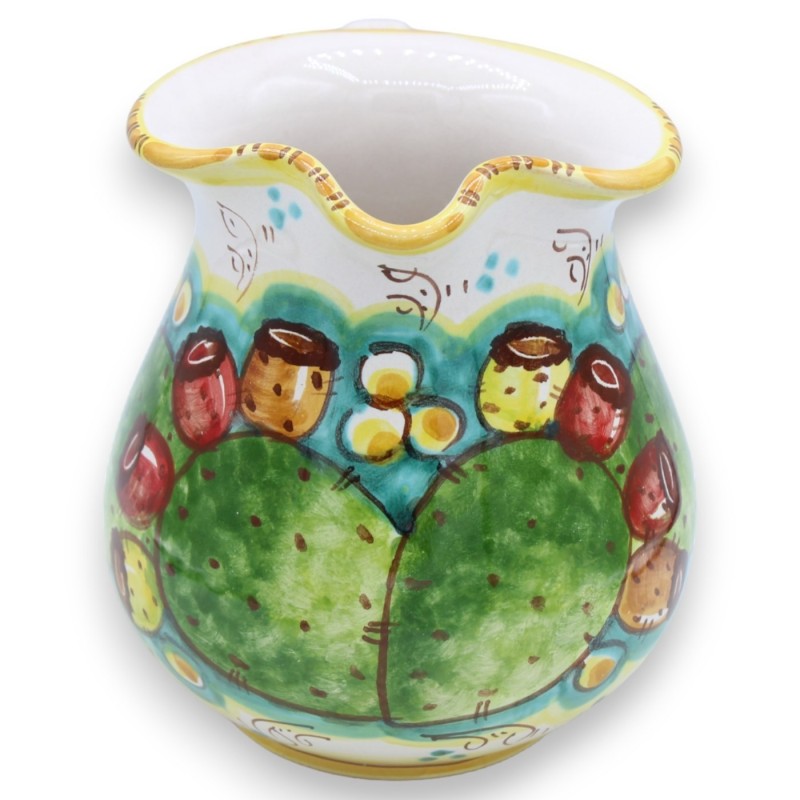 Cannata Siciliana, cruche en céramique Caltagirone, avec différentes options de tailles (1pc) décoration de lame de figu