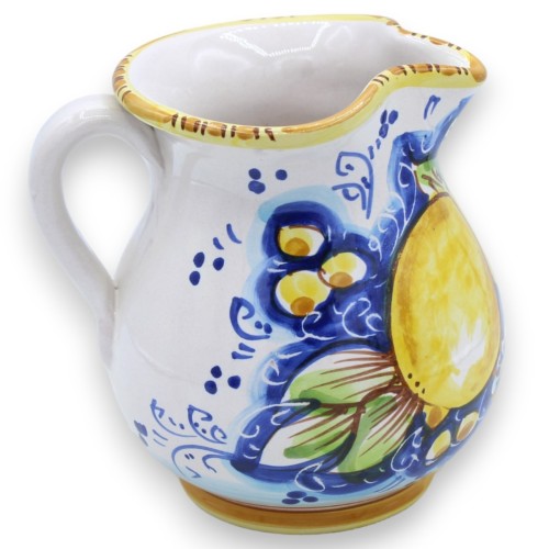 Cannata Siciliana, cruche en céramique Caltagirone, avec différentes options de tailles (1pc) feuilles et décoration cit 2