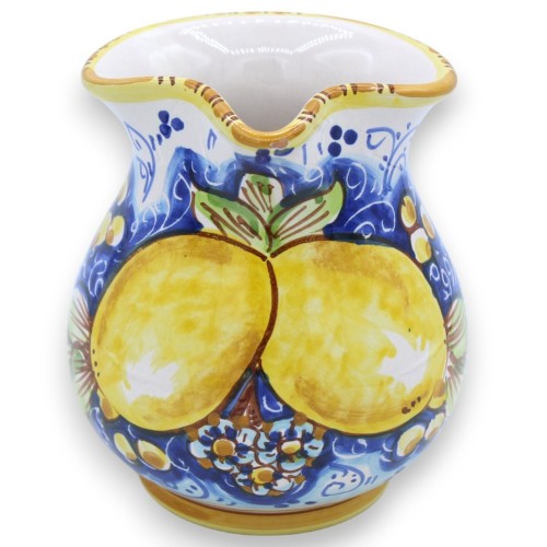 Cannata Siciliana, cruche en céramique Caltagirone, avec différentes options de tailles (1pc) feuilles et décoration cit
