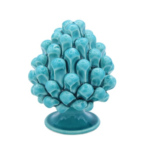 Pomme de pin sicilienne Caltagirone h 10 / 11 cm environ. (1 pièce) Couleur unique avec différentes options de couleurs  2