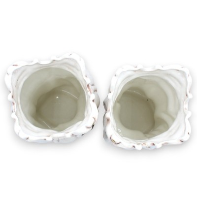 Têtes siciliennes Emiri marron foncé (paire) h env. Céramique Caltagirone, détails en émail or pur 24 carats MD17 - 