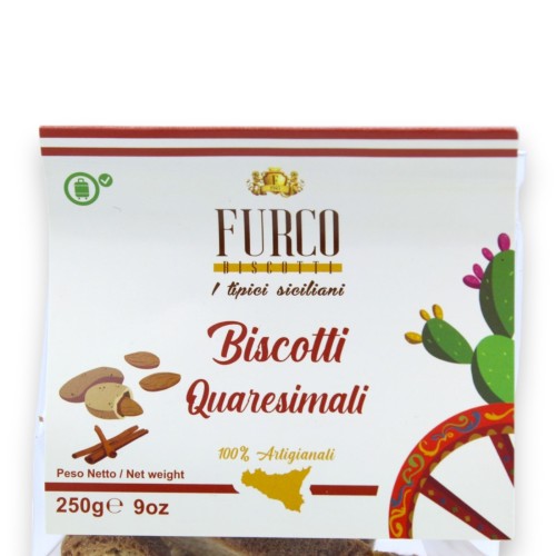 Biscotti siciliani artigianali Quaresimali, confezione da 250 g -  2