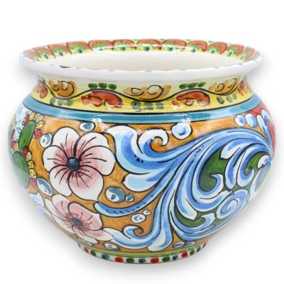 Cachepot Ceramic växt vas av Caltagirone, dekoration Sicilian Carretto, tillgänglig i olika storlekar - Mod BR - 