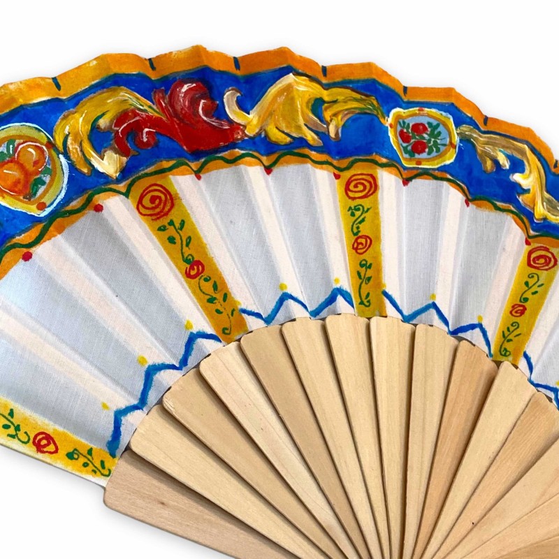 Ventaglio Ruota di Carretto Siciliano - h 23cm - 