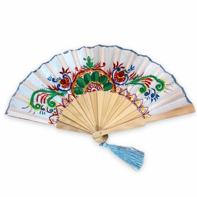 Ventaglio Fiori e decoro Siciliano - h 23cm - 