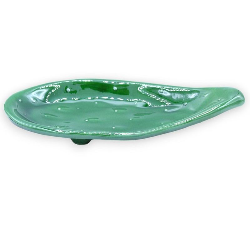 Lege zakken cactusvijgschep in Siciliaans keramiek, L 28 cm x 15 cm ca. - 
