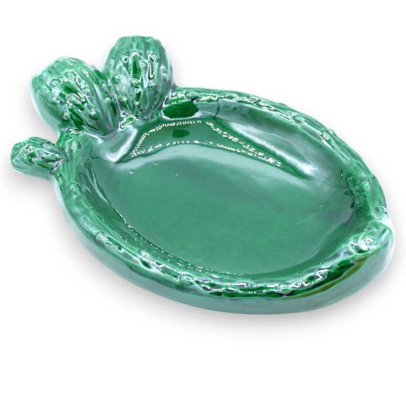 Empty pockets - Sicilian ceramic prickly pear bowl, L 25 cm x 18 cm approx. (1pc) with four color options - 