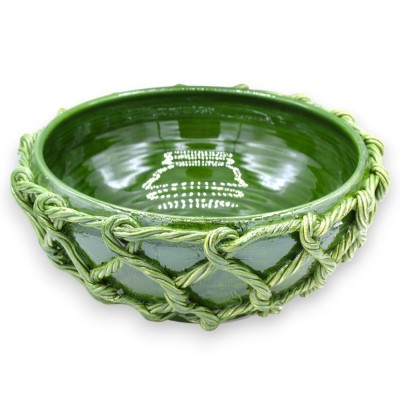 Delikatna ceramiczna lina z aplikacjami - Ø ok. 35 cm, kolor zielony - 