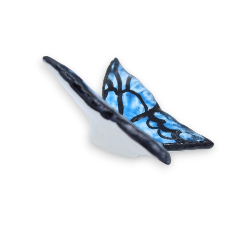 Papillon en céramique fine sicilienne - h environ 5 cm (1pc) décoration et couleur aléatoires - 