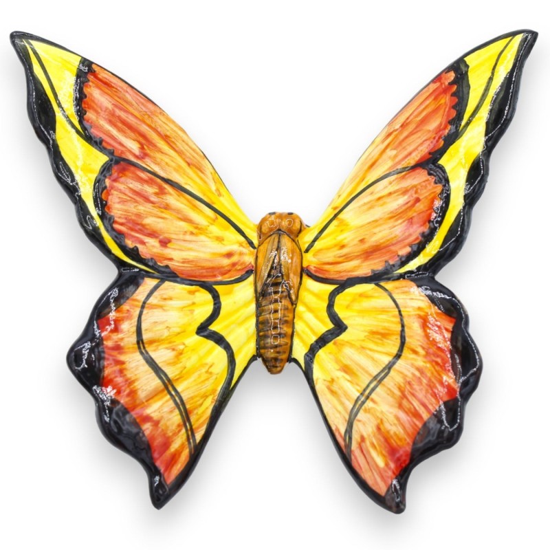 Papillon en céramique fine sicilienne - h environ 18 cm. (1pc) décoration et couleur aléatoires - 