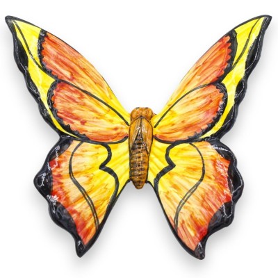 Papillon en céramique fine sicilienne - h environ 18 cm. (1pc) décoration et couleur aléatoires - 