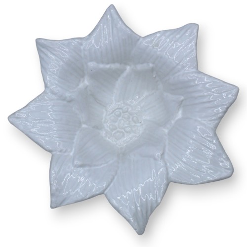 Empty pockets or snack bowl, pointed flower, in fine ceramic, approx. L 24 x h 8 cm, pointed petals -  2