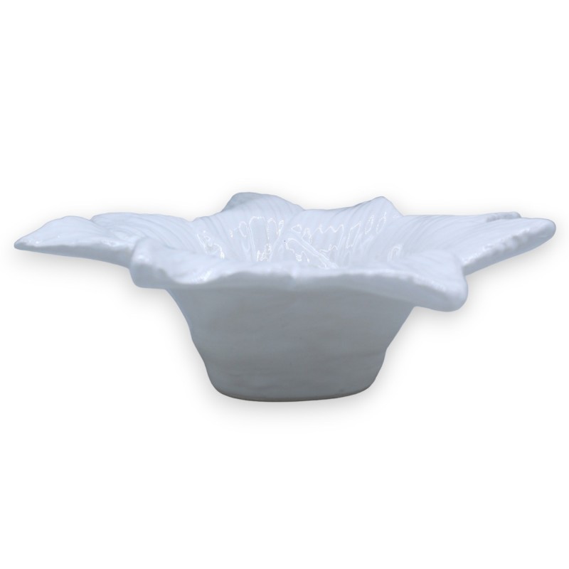 Empty pockets or snack bowl, pointed flower, in fine ceramic, approx. L 24 x h 8 cm, pointed petals - 
