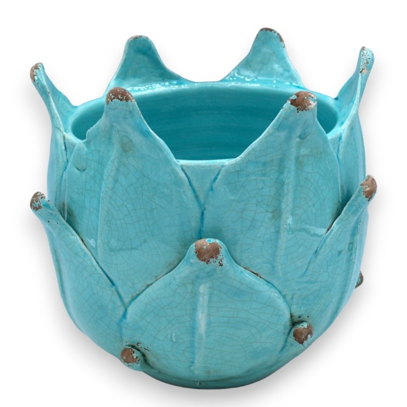 Artischocken-Cachepot Pflanztopf aus hochwertiger Keramik - Ø ca. 24 cm (1 Stück) mit vier Farboptionen - 