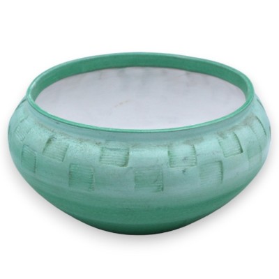 Ciotola in pregiata ceramica, con due opzioni dimensione (1pz) decoro incisione geometrica - 