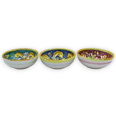 Taça de cerâmica Caltagirone para aperitivos - Ø 11 cm aprox. (1pc) cor e decoração aleatórias - 