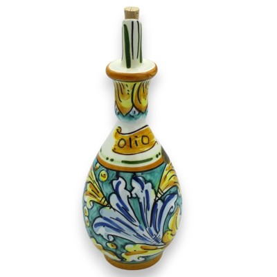 Caltagirone keramisk olja cruet - h 24 cm ca. (1st) i tre färgalternativ - 