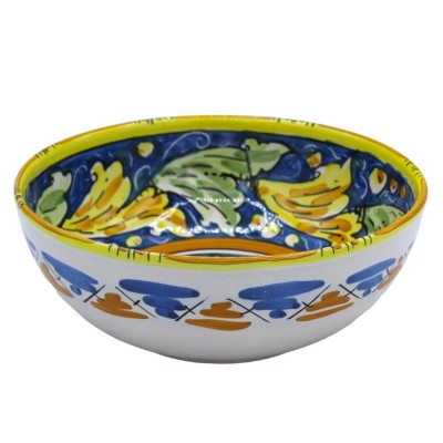 Tigela funda em cerâmica Caltagirone - Ø 20 cm aprox. (1pc) 4 opções de cores e decoração aleatória - 
