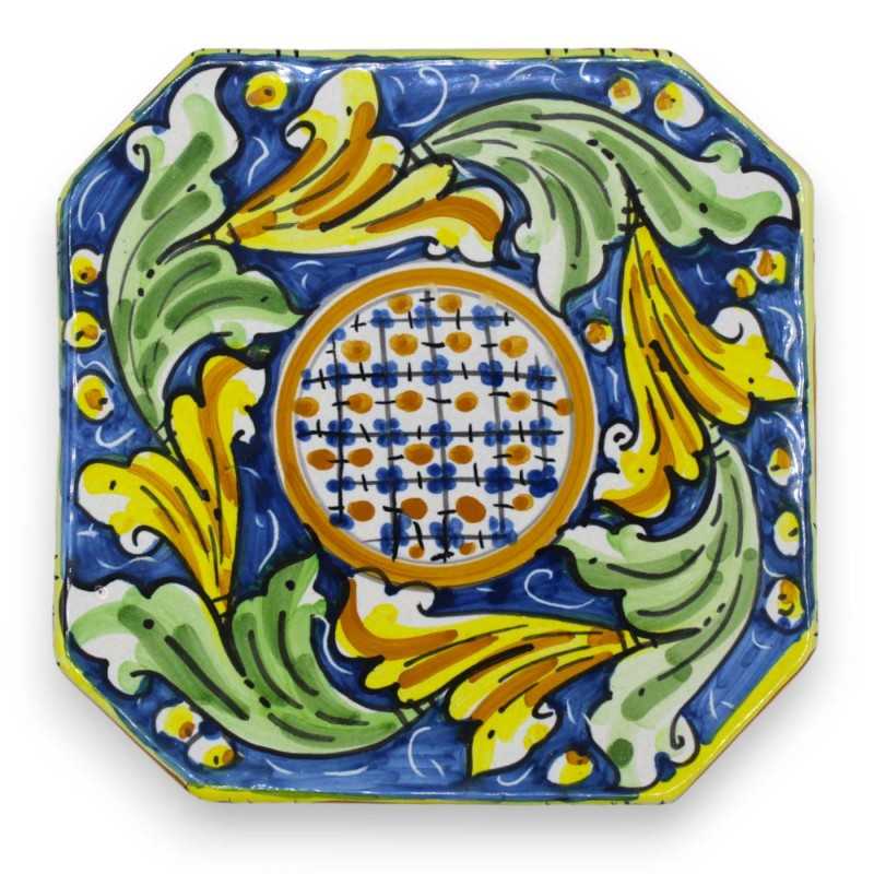 Caltagirone ceramic trivet - l 16 x 16 cm approx. (1pc) with three color options - 