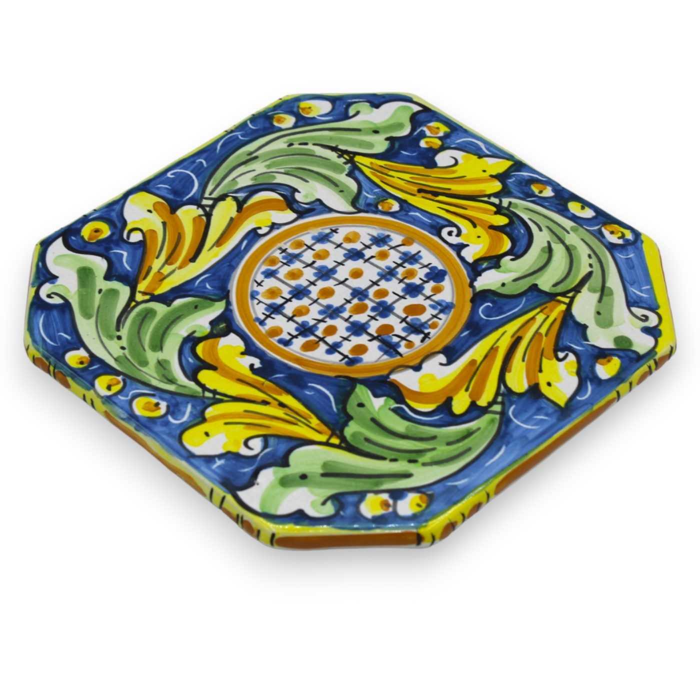 Sottopentola in ceramica Caltagirone - l 16 x 16 cm ca. (1pz) con tre  opzioni colore OPZIONE VERSIONE SELEZIONATA blue