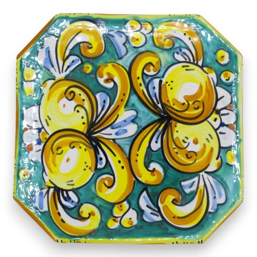 Untersetzer aus Caltagirone-Keramik – L ca. 16 x 16 cm. (1 Stück) mit drei Farboptionen -  2