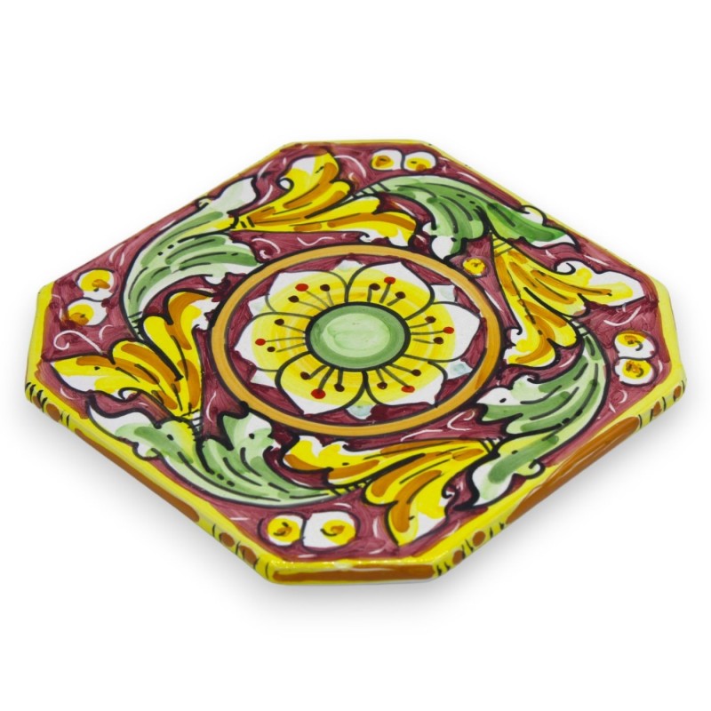 Poggia pentola in ceramica Caltagirone - l 16 x 16 cm ca. (1Unità) con tre opzioni colore - 