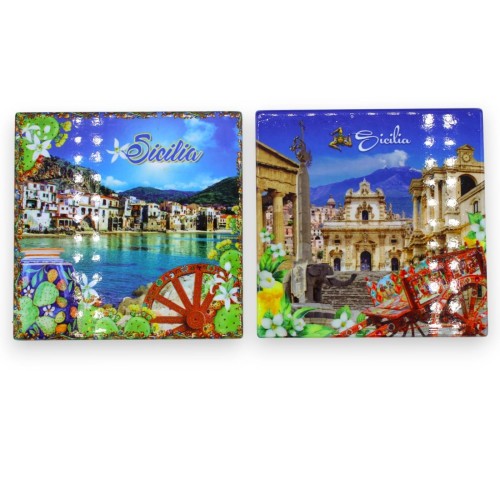 Dekorativ väggplatta - 15cm x 15cm ca. (1st) med två dekorationsalternativ - 