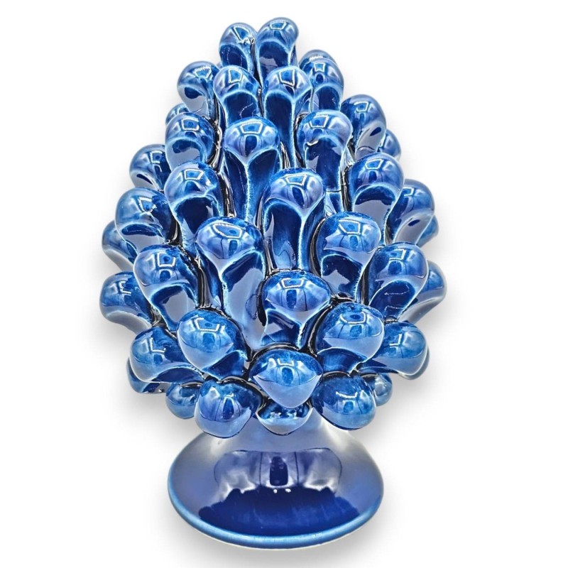 Pinha de cerâmica siciliana Caltagirone, h 15 cm (1 unidade) Cor única com várias opções de cores - 