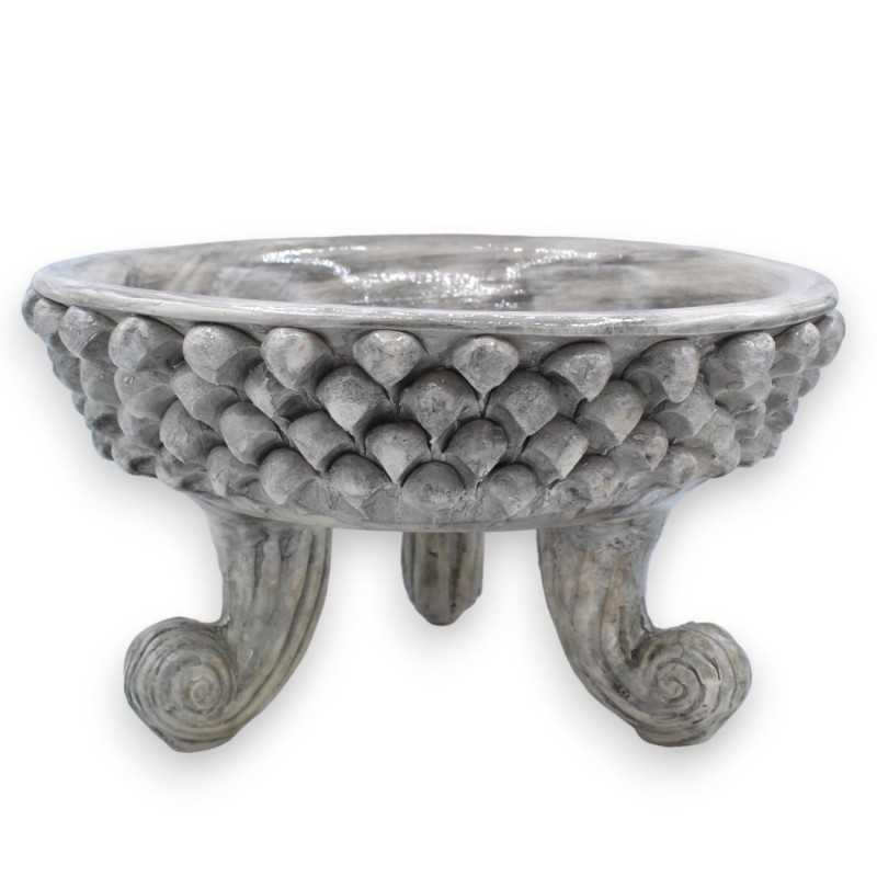 Pigna centro de mesa elevado em cerâmica siciliana - Ø 32 cm, h 18 cm aprox. (1pc) com 12 opções de cores - 