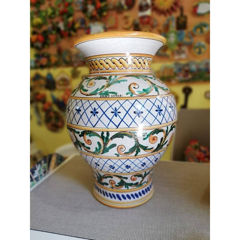 Giara portaombrelli in ceramica siciliana altezza 50 cm - 
