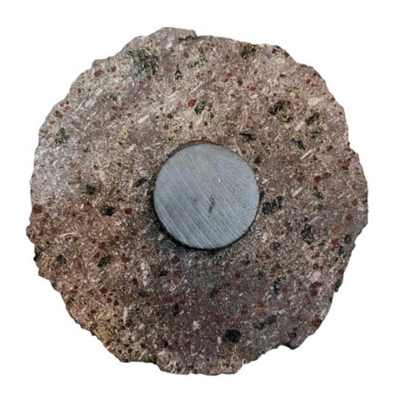 Magnet aus Lavastein und sizilianischer Keramik – H 6 cm x 0,4 mm (1 Stück). Mit zwei Dekorationsoptionen und zufälliger